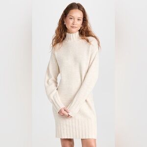 NAADAM Marled Cashmere Turtleneck Tunic Dress 90%  wool/10% cashmere